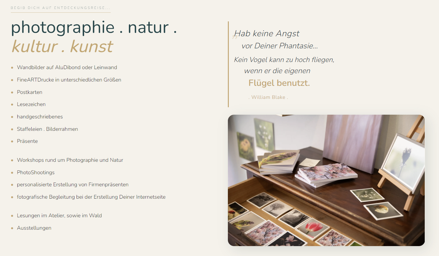 Das Atelier in Waldbreitbach