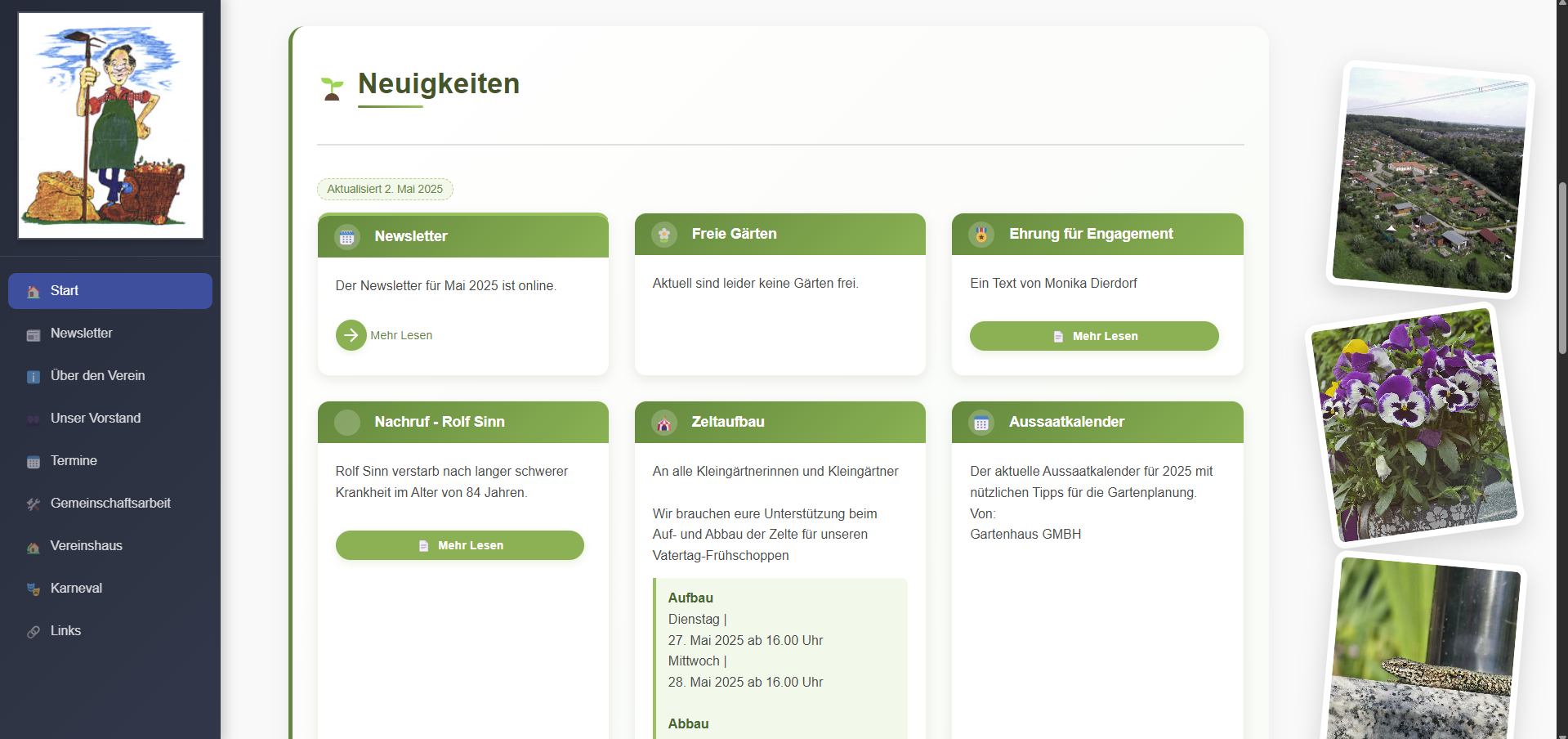 KGV Webseite